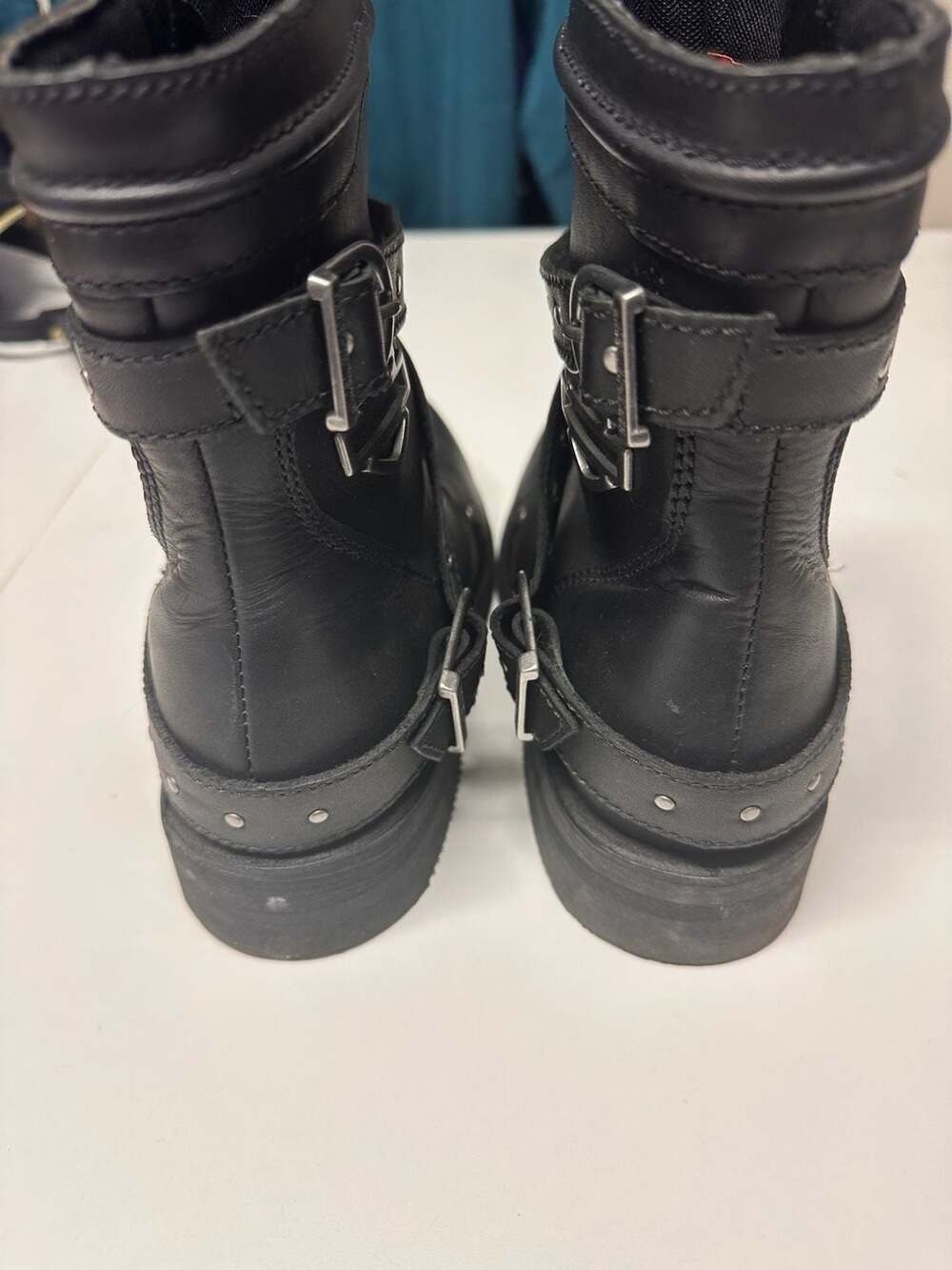 Women’s Harley-Davidson Eddington Motorcycle Boots Black Leather - Picture 4 of 5